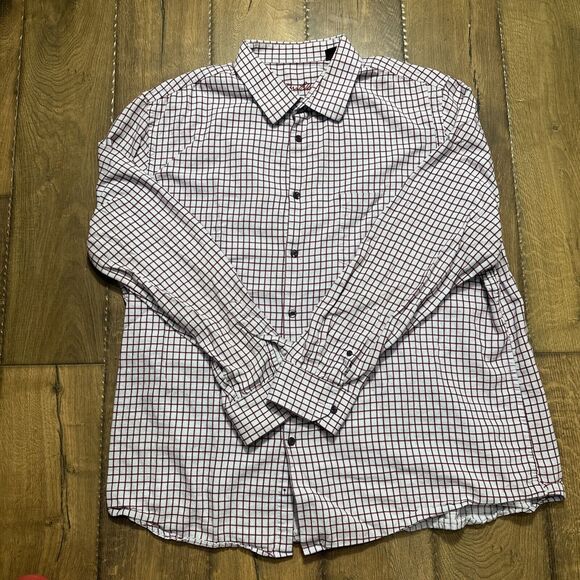Tasso Elba Other - Tasso Elba Shirt Adult XXL red light blue Button Up Long Sleeve Cotton Mens